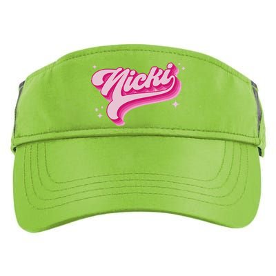 Personalized Name Nicki I Love Nicki Groovy Gift Adult Drive Performance Visor