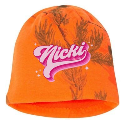 Personalized Name Nicki I Love Nicki Groovy Gift Kati - Camo Knit Beanie