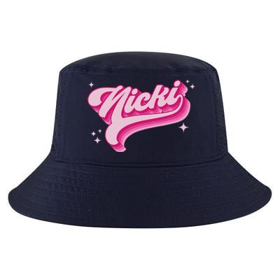 Personalized Name Nicki I Love Nicki Groovy Gift Cool Comfort Performance Bucket Hat