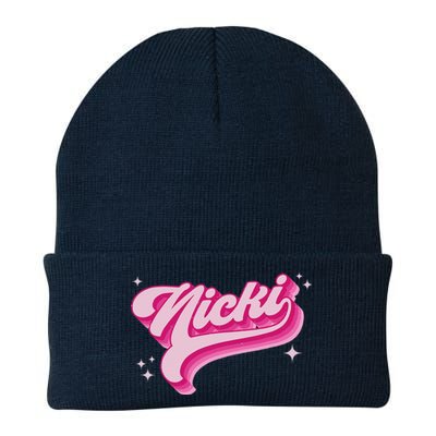 Personalized Name Nicki I Love Nicki Groovy Gift Knit Cap Winter Beanie