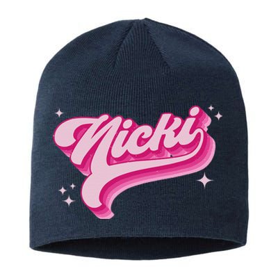 Personalized Name Nicki I Love Nicki Groovy Gift Sustainable Beanie