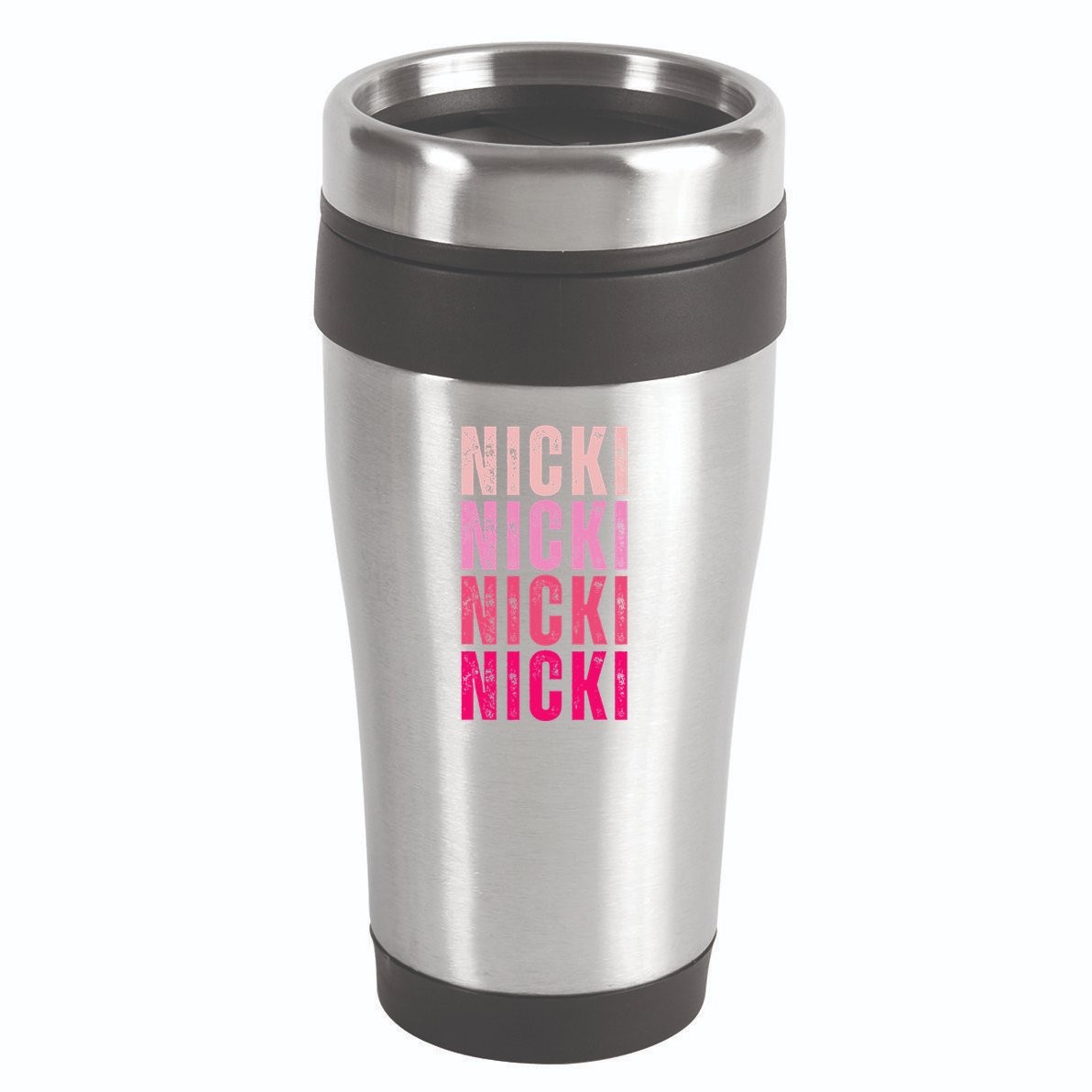 Personalized Name Nicki I Love Nicki Vintage 16oz Travel Tumbler