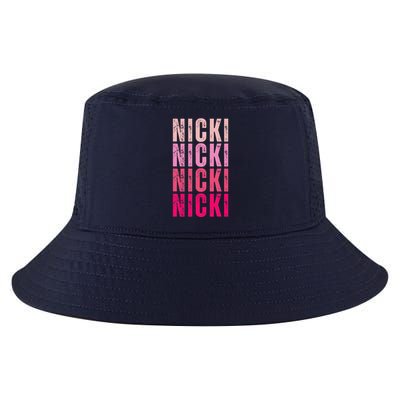 Personalized Name Nicki I Love Nicki Vintage Cool Comfort Performance Bucket Hat