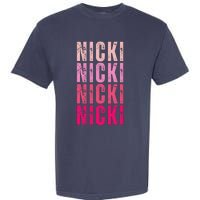 Personalized Name Nicki I Love Nicki Vintage Garment-Dyed Heavyweight T-Shirt