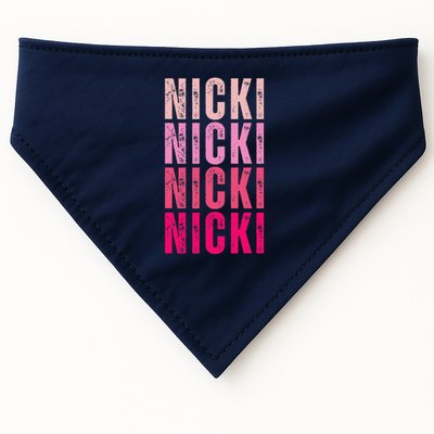 Personalized Name Nicki I Love Nicki Vintage USA-Made Doggie Bandana