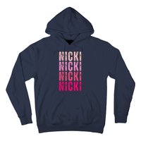 Personalized Name Nicki I Love Nicki Vintage Hoodie