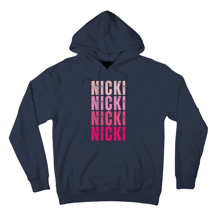 Personalized Name Nicki I Love Nicki Vintage Hoodie