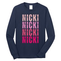 Personalized Name Nicki I Love Nicki Vintage Long Sleeve Shirt