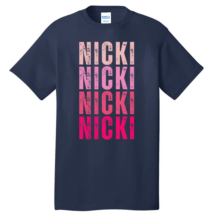 Personalized Name Nicki I Love Nicki Vintage Tall T-Shirt