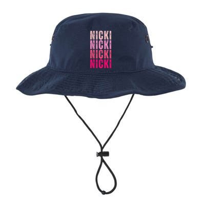 Personalized Name Nicki I Love Nicki Vintage Bucket Hat