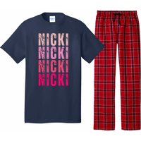 Personalized Name Nicki I Love Nicki Vintage Pajama Set