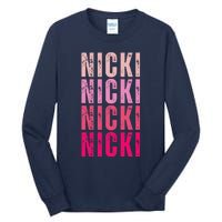 Personalized Name Nicki I Love Nicki Vintage Tall Long Sleeve T-Shirt