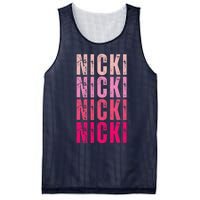 Personalized Name Nicki I Love Nicki Vintage Mesh Reversible Basketball Jersey Tank