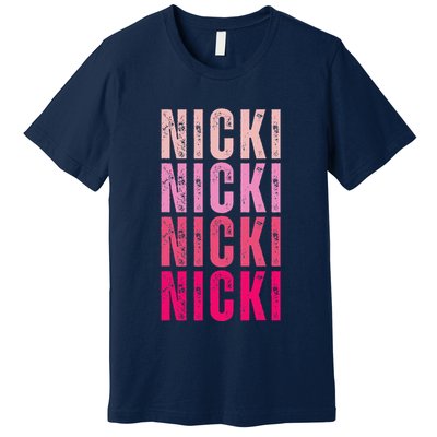 Personalized Name Nicki I Love Nicki Vintage Premium T-Shirt
