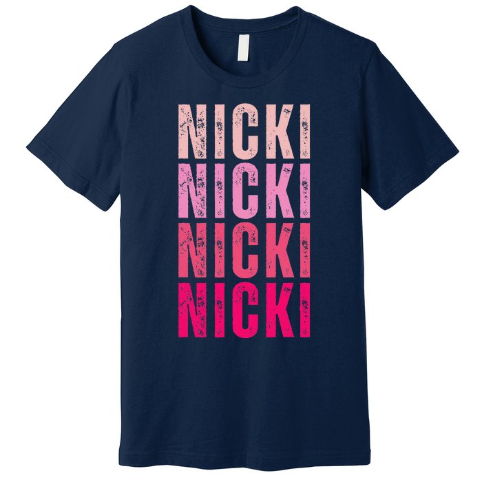 Personalized Name Nicki I Love Nicki Vintage Premium T-Shirt