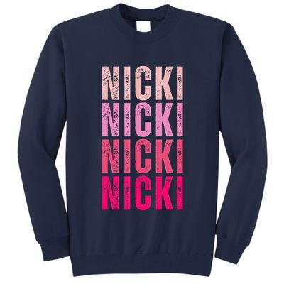 Personalized Name Nicki I Love Nicki Vintage Tall Sweatshirt