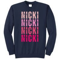 Personalized Name Nicki I Love Nicki Vintage Tall Sweatshirt