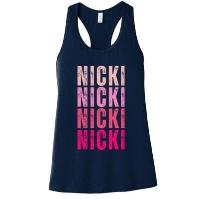 Personalized Name Nicki I Love Nicki Vintage Womens Tank Top