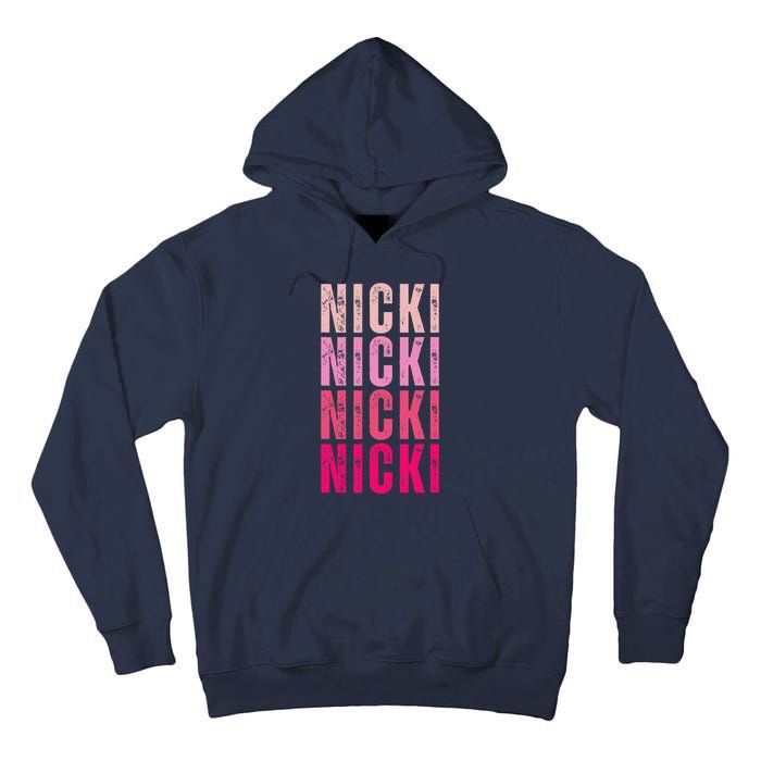 Personalized Name Nicki I Love Nicki Vintage Tall Hoodie