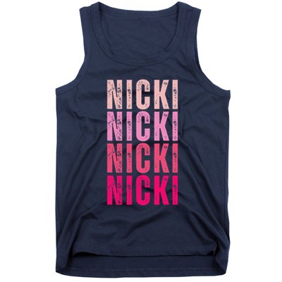 Personalized Name Nicki I Love Nicki Vintage Tank Top