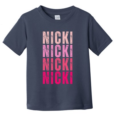 Personalized Name Nicki I Love Nicki Vintage Toddler T-Shirt