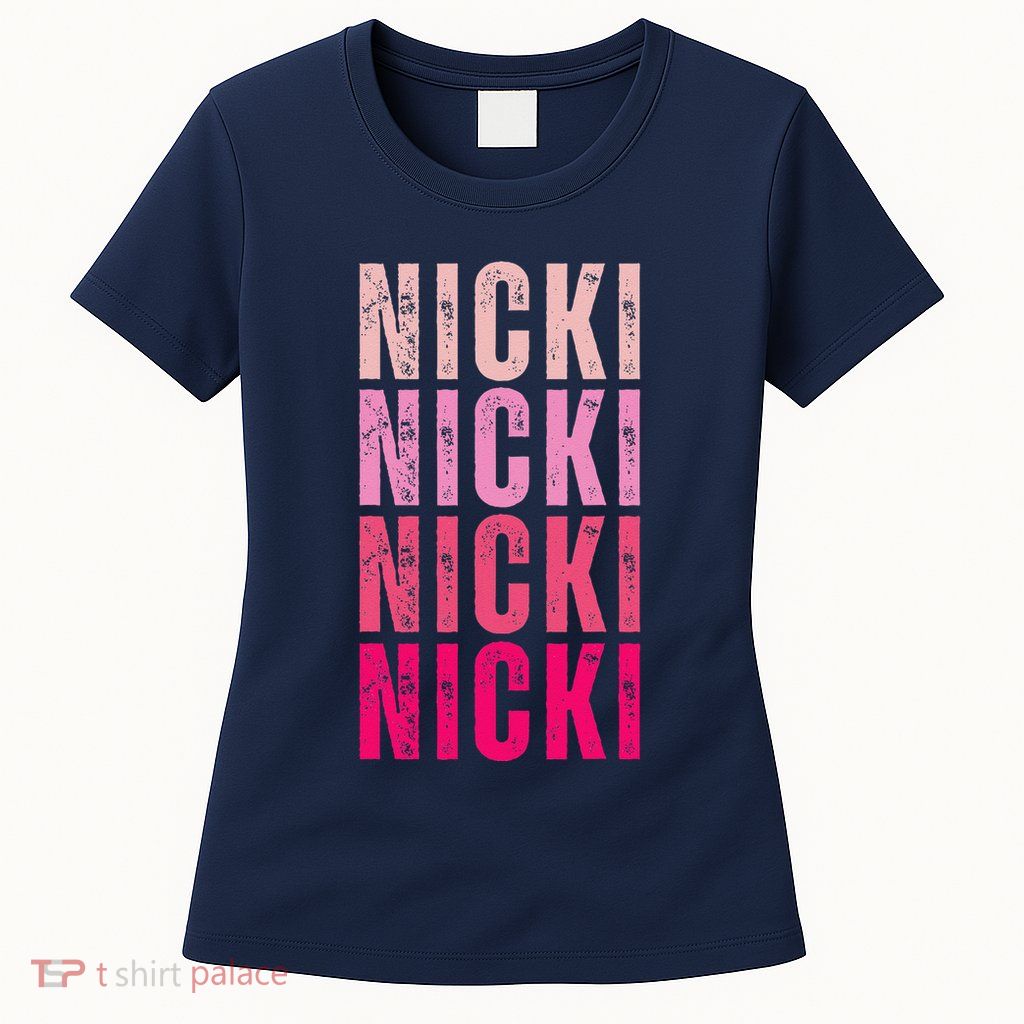 Personalized Name Nicki I Love Nicki Vintage Womens T-Shirt