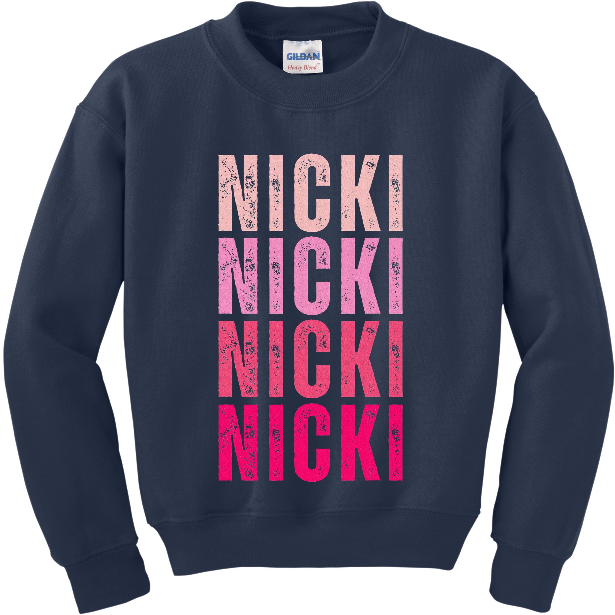 Personalized Name Nicki I Love Nicki Vintage Kids Sweatshirt