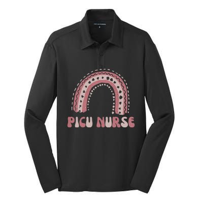 Picu Nurse Nursing Rainbow Pediatric Intensive Care Unit Funny Gift Silk Touch Performance Long Sleeve Polo