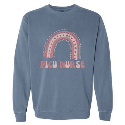 Picu Nurse Nursing Rainbow Pediatric Intensive Care Unit Funny Gift Garment-Dyed Sweatshirt