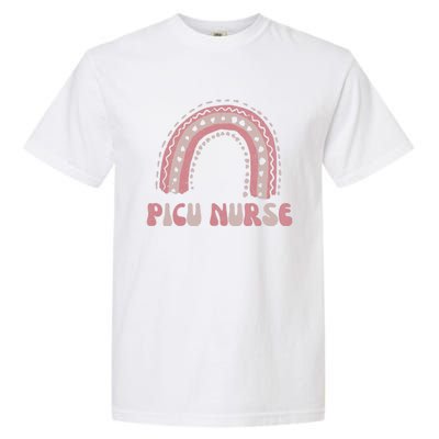 Picu Nurse Nursing Rainbow Pediatric Intensive Care Unit Funny Gift Garment-Dyed Heavyweight T-Shirt