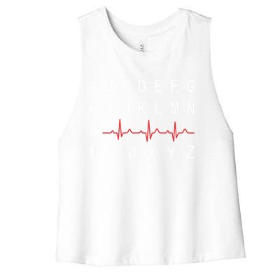 Pqrst Nurse Nursing Student Gift Women's Racerback Cropped Tank