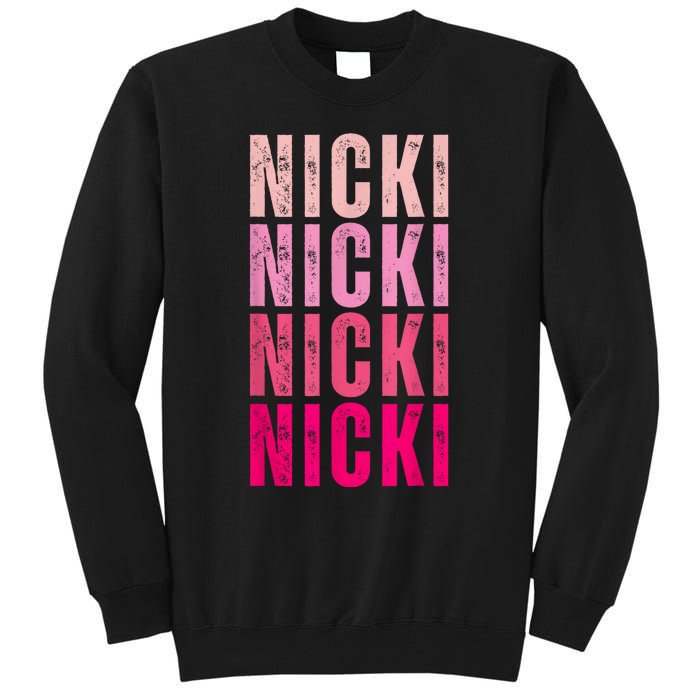 Personalized Name Nicki I Love Nicki Vintage Tall Sweatshirt