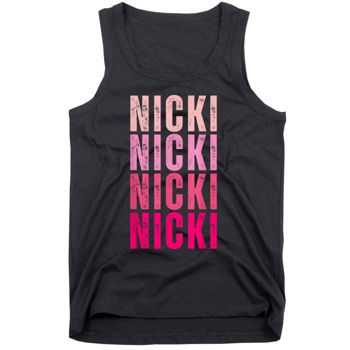 Personalized Name Nicki I Love Nicki Vintage Tank Top