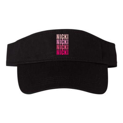 Personalized Name Nicki I Love Nicki Vintage Valucap Bio-Washed Visor