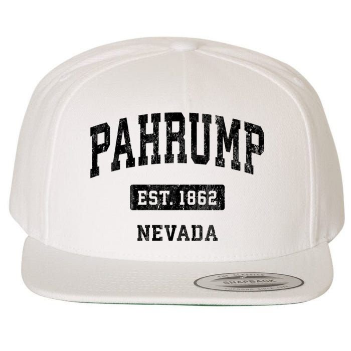 Pahrump Nevada Nv Vintage Sports Established Design Wool Snapback Cap