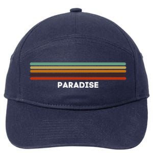 Paradise Nevada Nv Us Cities Of America Retro Gift 7-Panel Snapback Hat