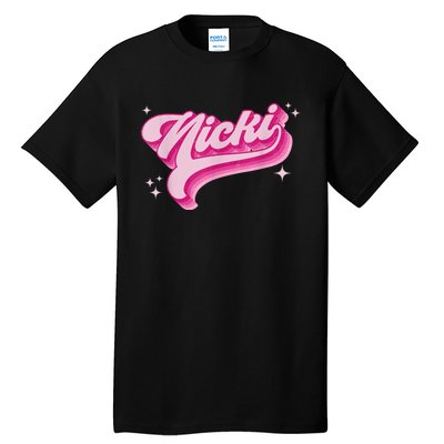 Personalized Name Nicki I Love Nicki Groovy Gift Tall T-Shirt