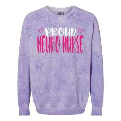 Proud Neuro Nurse Neurologist Neurology Brain Icu Rn Medical Gift Colorblast Crewneck Sweatshirt