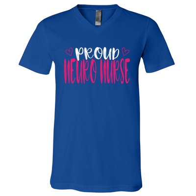 Proud Neuro Nurse Neurologist Neurology Brain Icu Rn Medical Gift V-Neck T-Shirt