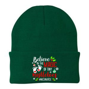 Peds Nicu Nurse Believin Magic Of Tiny Mistletoe Christmas Knit Cap Winter Beanie