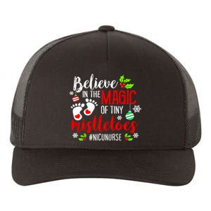 Peds Nicu Nurse Believin Magic Of Tiny Mistletoe Christmas Yupoong Adult 5-Panel Trucker Hat