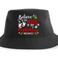 Peds Nicu Nurse Believin Magic Of Tiny Mistletoe Christmas Sustainable Bucket Hat