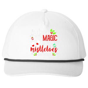 Peds Nicu Nurse Believin Magic Of Tiny Mistletoe Christmas Snapback Five-Panel Rope Hat