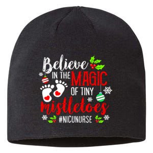 Peds Nicu Nurse Believin Magic Of Tiny Mistletoe Christmas Sustainable Beanie