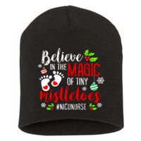 Peds Nicu Nurse Believin Magic Of Tiny Mistletoe Christmas Short Acrylic Beanie