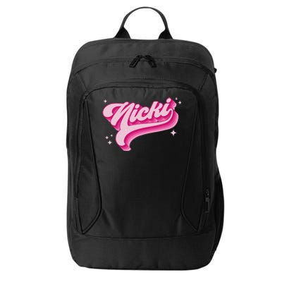 Personalized Name Nicki I Love Nicki Groovy Gift City Backpack