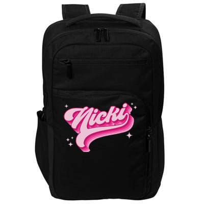 Personalized Name Nicki I Love Nicki Groovy Gift Impact Tech Backpack