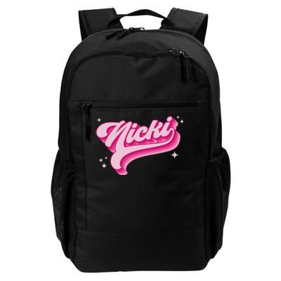 Personalized Name Nicki I Love Nicki Groovy Gift Daily Commute Backpack