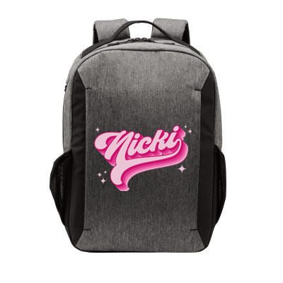 Personalized Name Nicki I Love Nicki Groovy Gift Vector Backpack