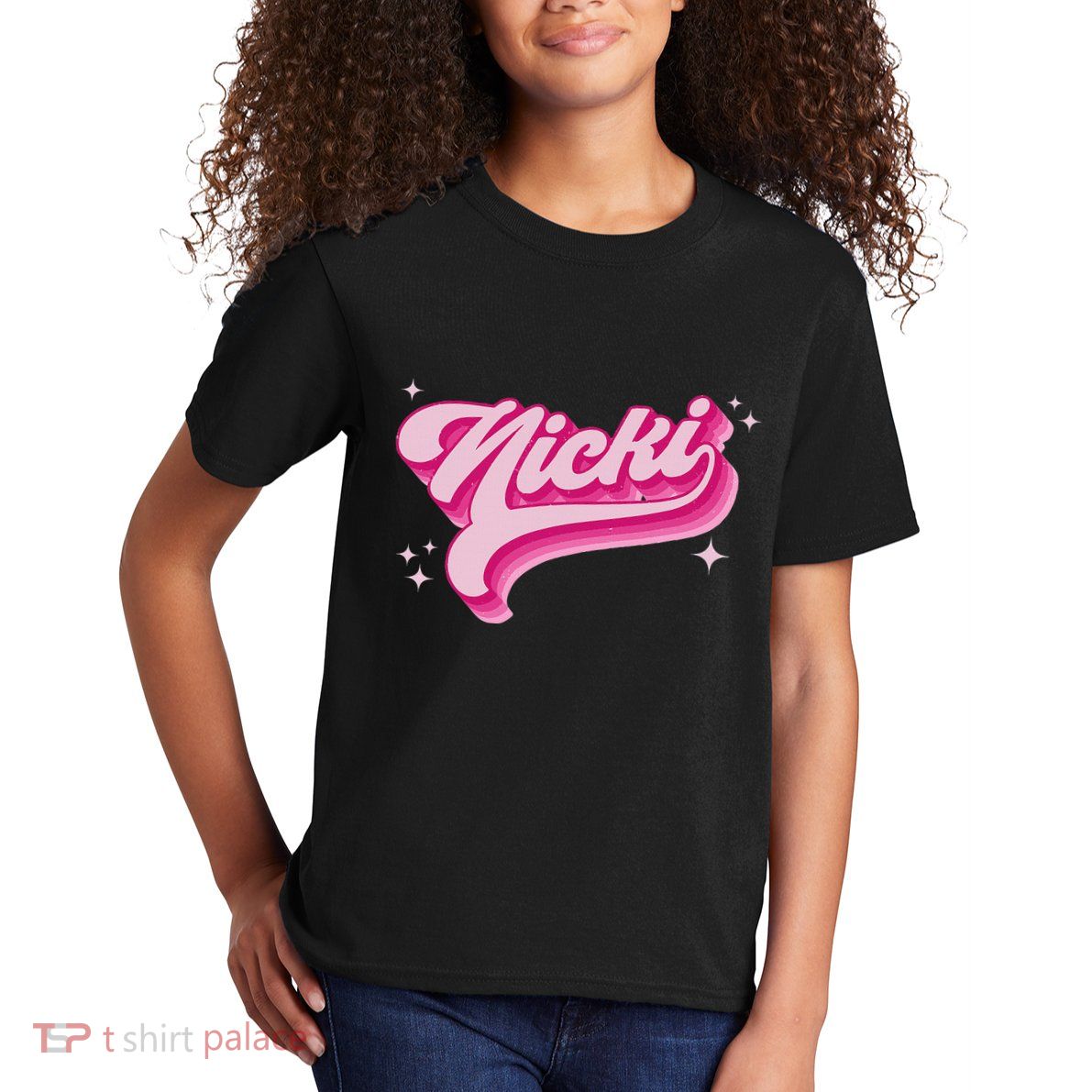 Personalized Name Nicki I Love Nicki Groovy Gift Kids T-Shirt